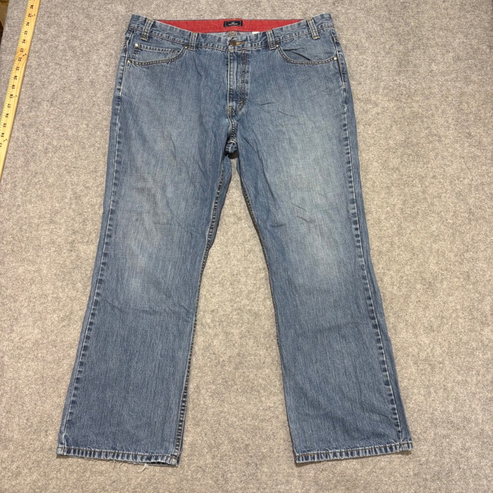 Dockers Mens Medium Wash Straight Leg Denim Jeans 40x30 Blue Cotton 0059